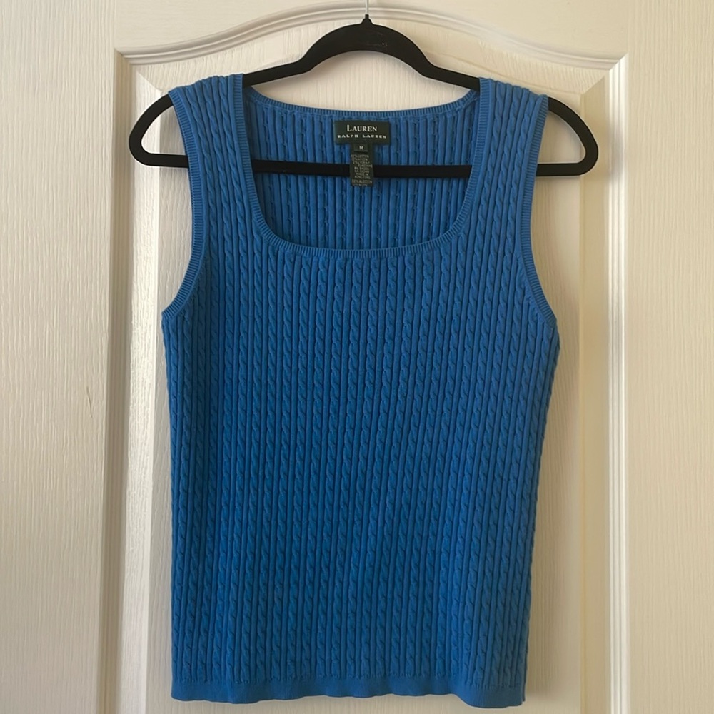 Ralph Lauren Blue Sleeveless Sweater